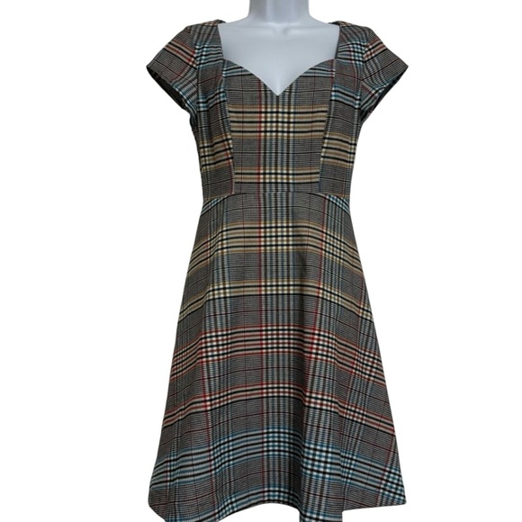 Anthropologie Moulinette Soeurs Plaid Fit & Flare Dress Women’s Size 4 - Picture 5 of 11